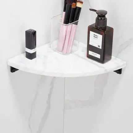 Bathroom Accessories Set Black Bathroom Shelf,Towel Rack,Towel Hanger Paper holder,Toilet Brush Holder Marble & Brass