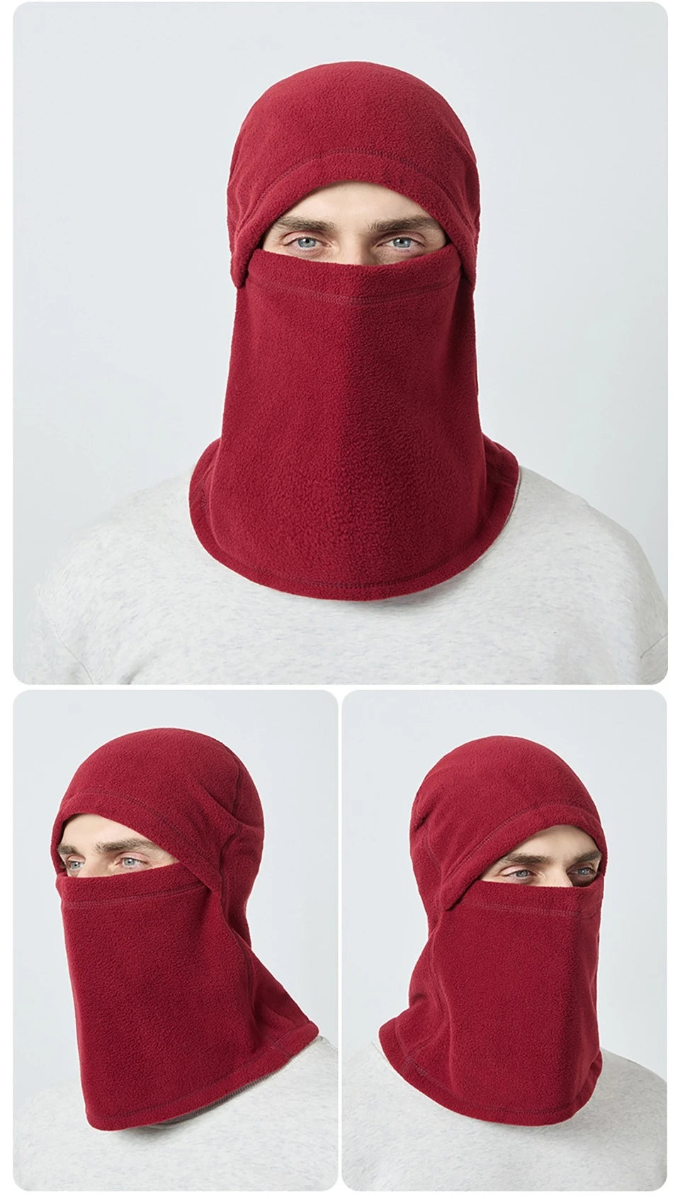 KoKossi Winter Warm Cycling Balaclava Motorcycle Windproof Helmet Liner Skiing Riding Running Face Mask Bicycle Headwear Unisex