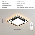 Decorative Dimmable led Bedroom Ceiling Light with Remote Control Nordic Simple Black Ceiling Lamps for Living Room Kitchen Bar