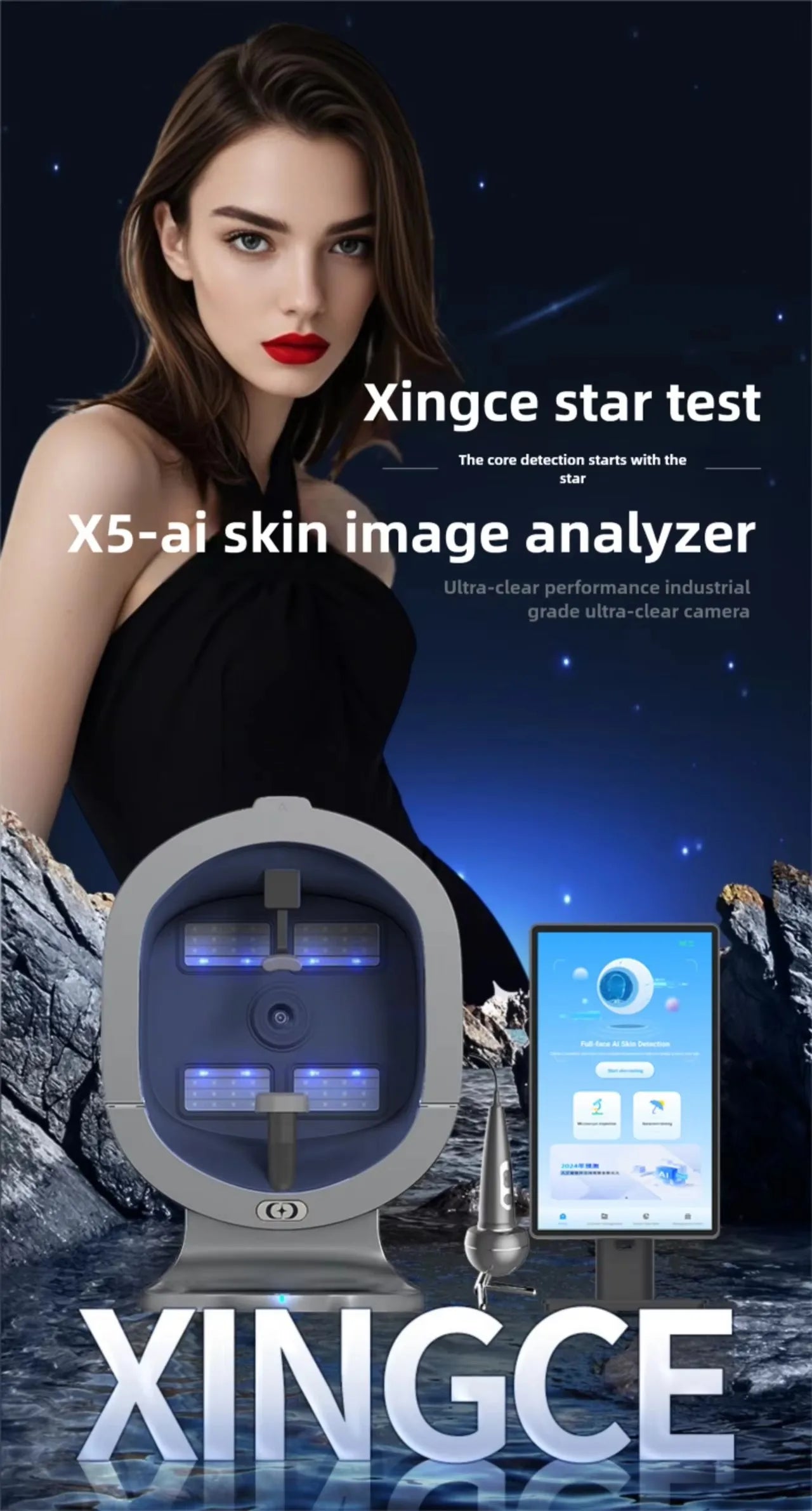 Hot Professional X5 3D Skincare Facial Analyzer Portable