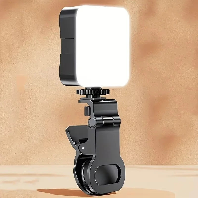 Mini Portable Fill Light Clip LED Video Light Photography Lighting For Cell Phone Selfie Livestreaming Fill Lamp Cold Warm Lamp