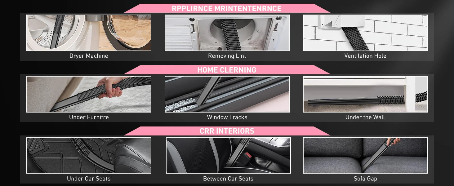 Cordless Vacuum Cleaner, 10 in 1 40Kpa/500W/45mins Powerful Stick Vacuum Cleaner for Home Pet Hair/Hard Floor/Carpet, Pink