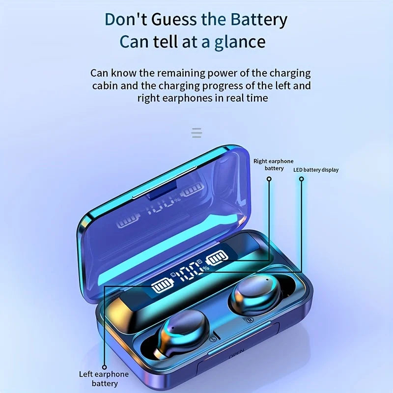 New Wireless Earphones Headphones With LED Display Touch In-Ear TWS Wireless Earbuds Sports Music Game Headset For IOS/Android