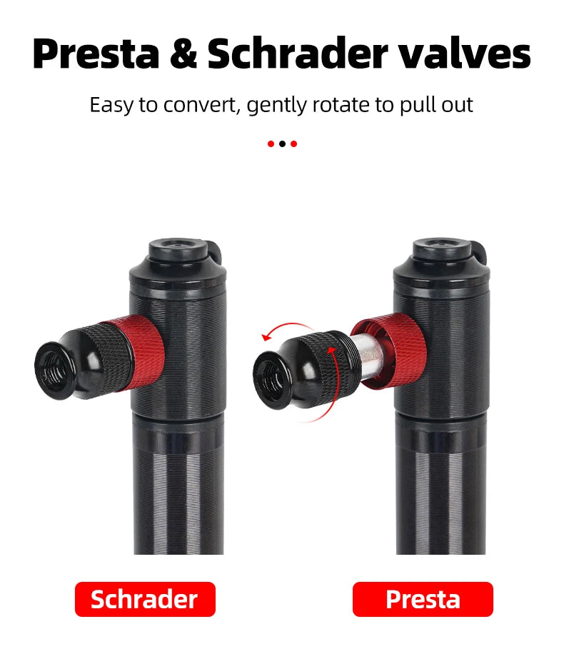 Bicycle Pump Schrader Presta Valve FV/AV Universal MTB Road Bike