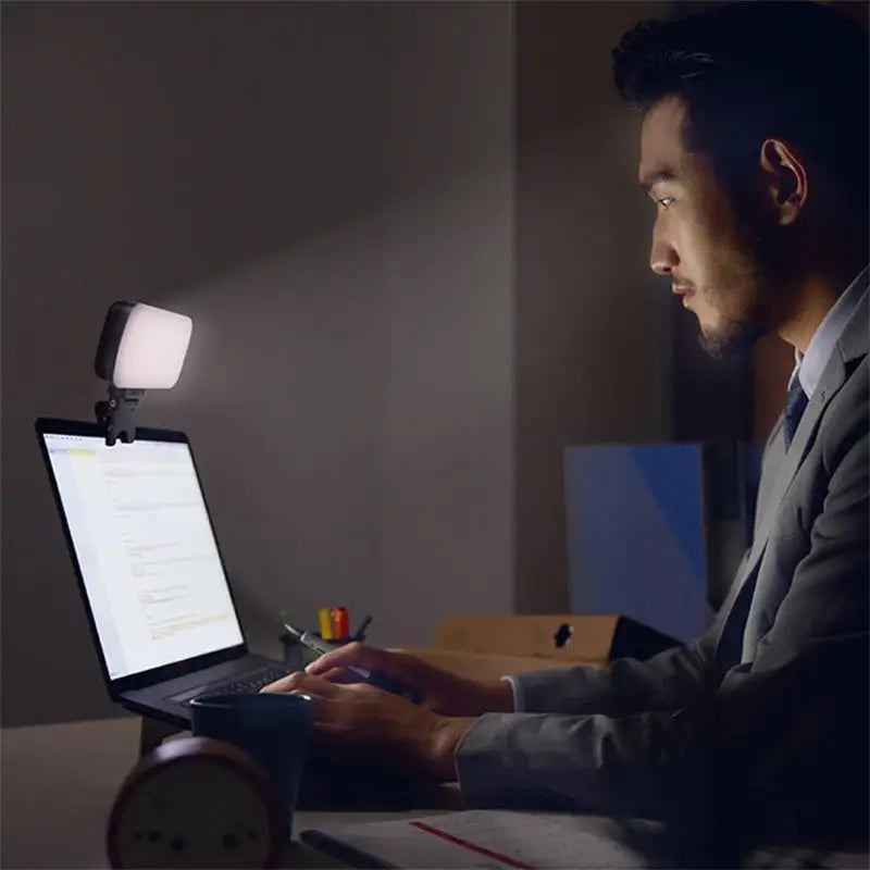 Mini Portable Fill Light Clip LED Video Light Photography Lighting For Cell Phone Selfie Livestreaming Fill Lamp Cold Warm Lamp