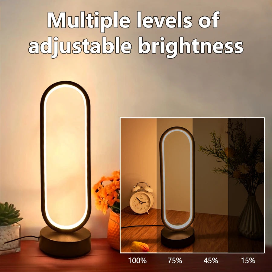 Bedroom Ring Night Lamp Living Room Three Color Dimmable Bed Lamp Led Night Lamp Ambient Light Desk Nightstand Table Accessories