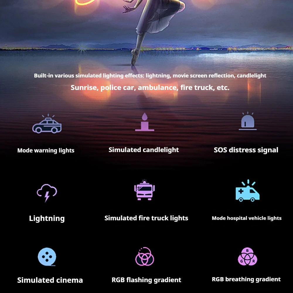 Cyber Technology Style RGB Magnetic Fill light Mobile Phone Selfie Video live Outdoor Shooting Clip light RGB Multi-style Lamp