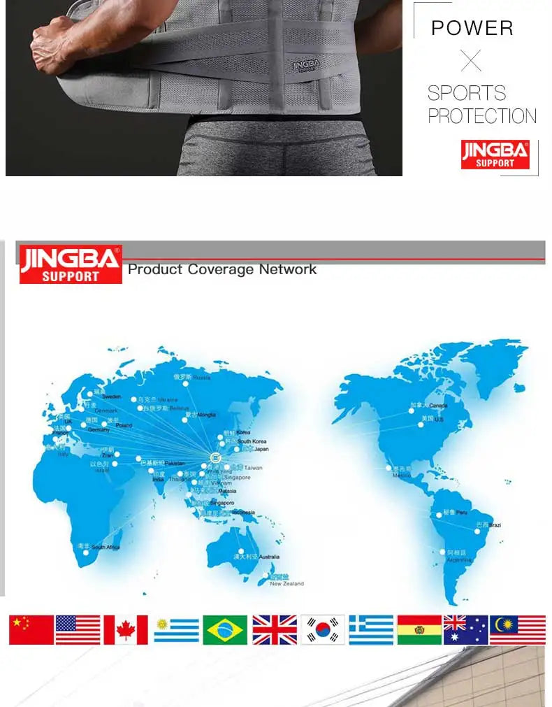 JINGBA SUPPORT Fitness Waist Back Support Belts Sweat Belt Trainer Trimmer Musculation Abdominale Sports Lumbar joint Protector