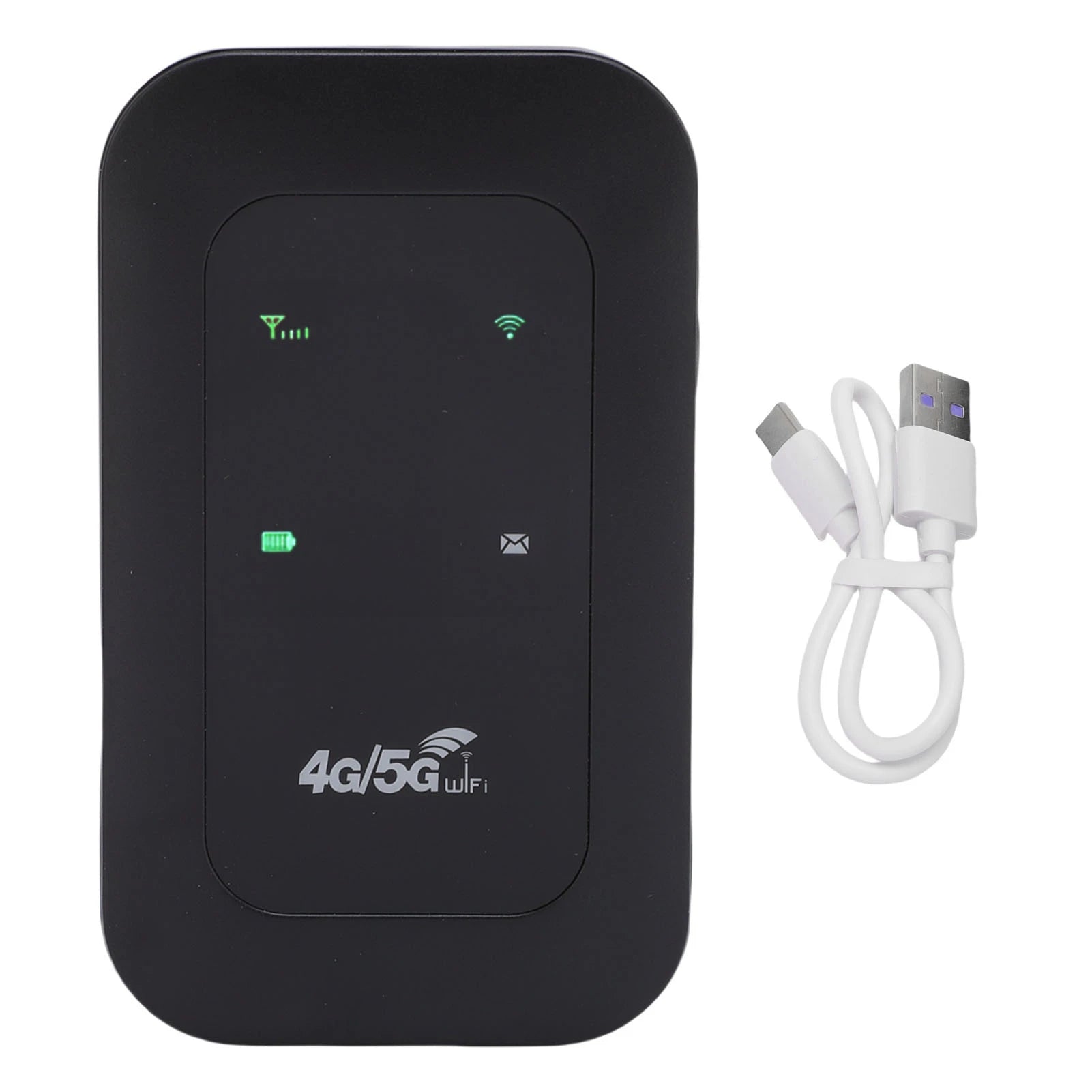 Mobile WiFi Router 300Mbps High Speed Mobile 4G 5G Router Color LED Display Screen Supports 10 Connected Devices for Camping