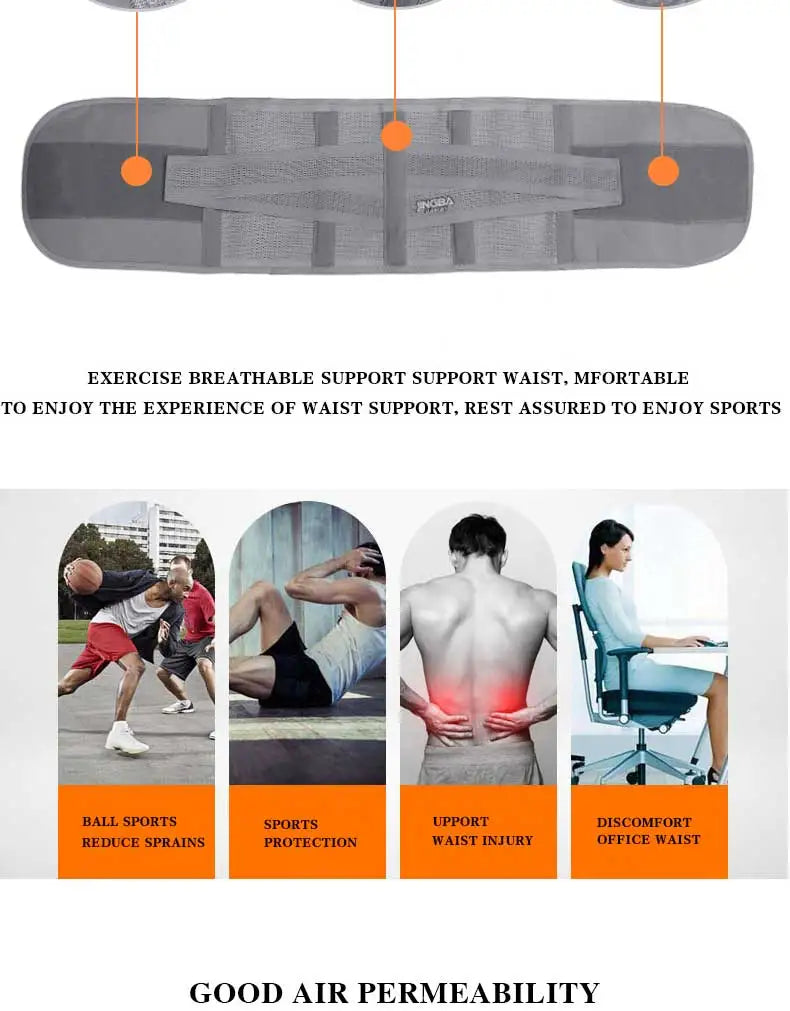 JINGBA SUPPORT Fitness Waist Back Support Belts Sweat Belt Trainer Trimmer Musculation Abdominale Sports Lumbar joint Protector