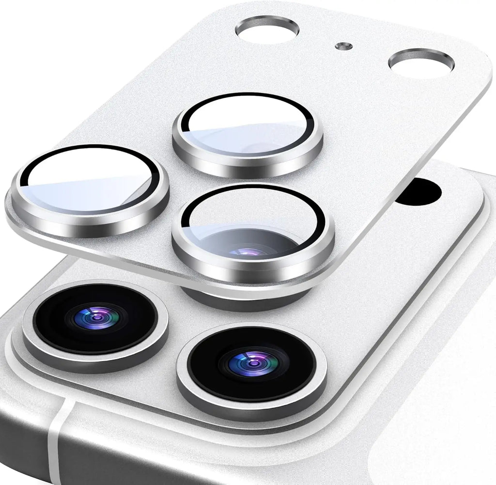 For iPhone 17 Pro Camera Lens Protector,  Metal Frame Tempered Glass Camera Lens Cover