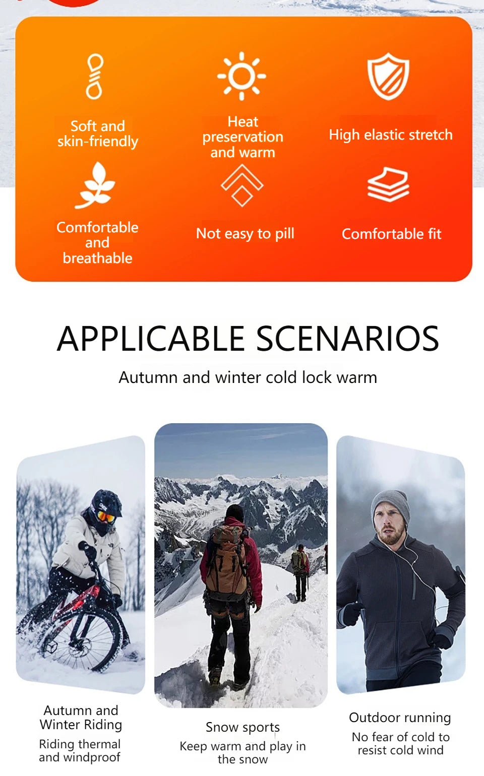 KoKossi Winter Warm Cycling Balaclava Motorcycle Windproof Helmet Liner Skiing Riding Running Face Mask Bicycle Headwear Unisex