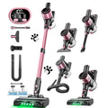 Cordless Vacuum Cleaner, 10 in 1 40Kpa/500W/45mins Powerful Stick Vacuum Cleaner for Home Pet Hair/Hard Floor/Carpet, Pink