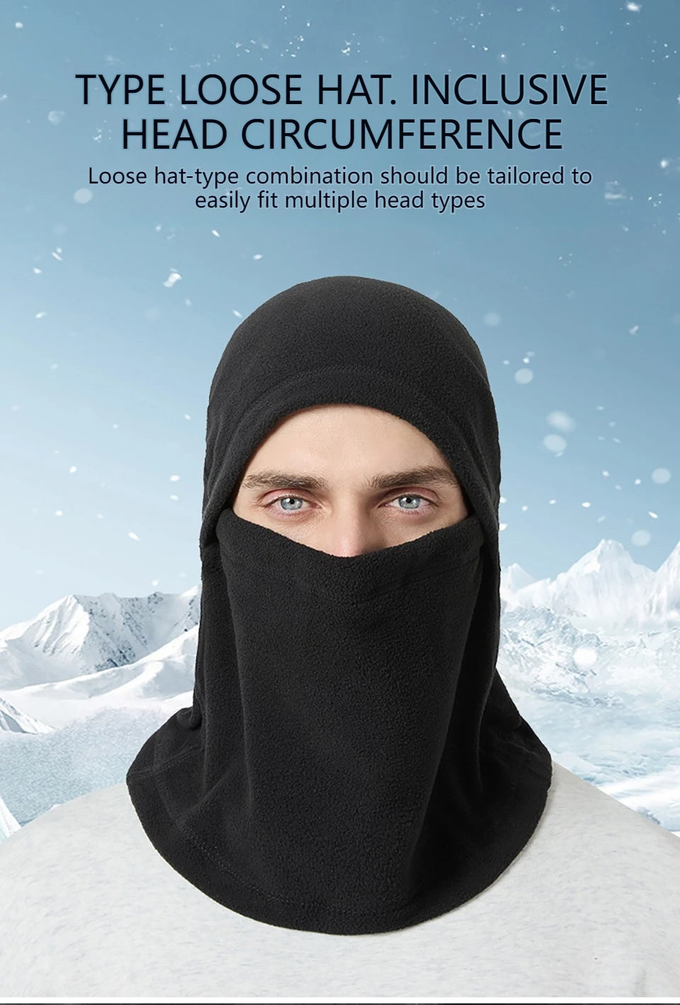 KoKossi Winter Warm Cycling Balaclava Motorcycle Windproof Helmet Liner Skiing Riding Running Face Mask Bicycle Headwear Unisex