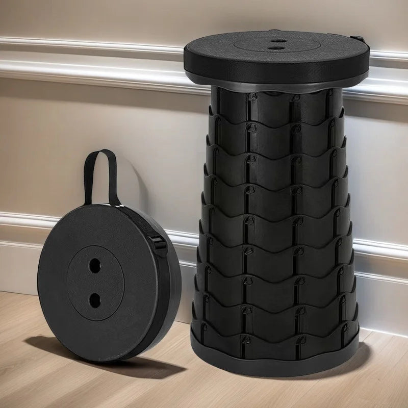 New Portable Telescopic Folding Stool Suitable for Hiking, Camping Outdoor Travel and Fishing -adjustable Height and Lightweight