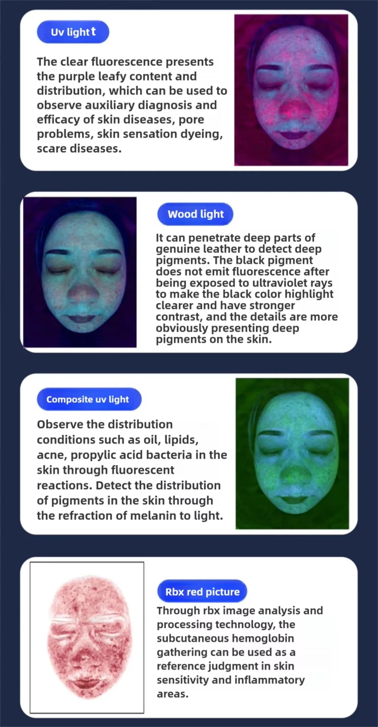 Hot Professional X5 3D Skincare Facial Analyzer Portable