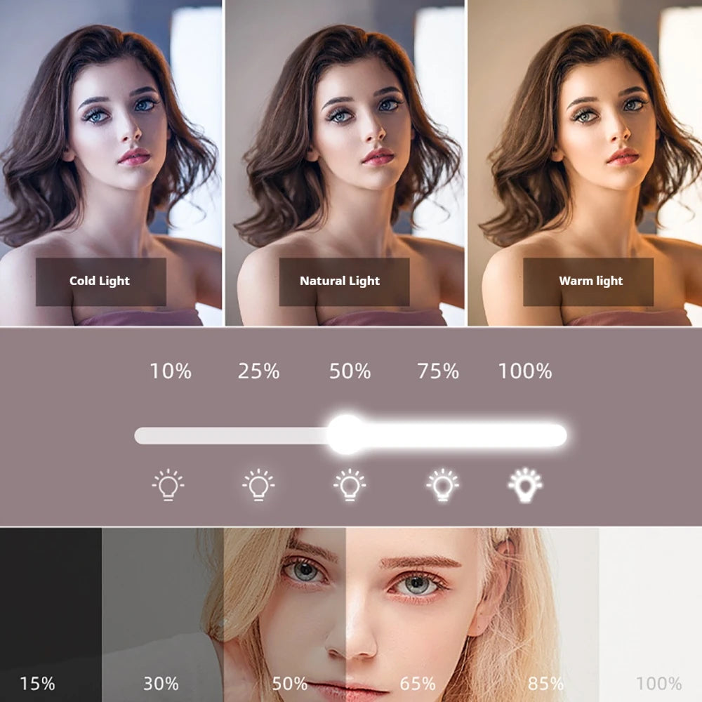 Cyber Technology Style RGB Magnetic Fill light Mobile Phone Selfie Video live Outdoor Shooting Clip light RGB Multi-style Lamp