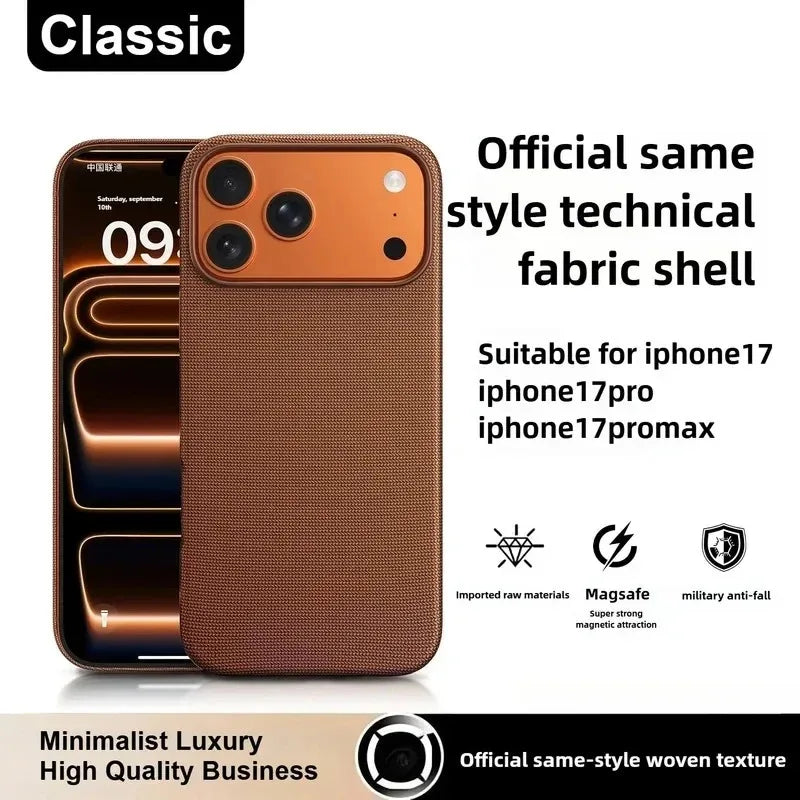 High Quality Original Technology Woven Case For IPhone 17 16 15 14 13 Pro Max 17 Air Official For Magsafe Magnetic Protect Cover