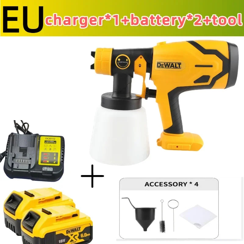 DEWALT 800ML Cordless Electric Spray Gun High Power HVLP Spray Paint Machine, Automotive Furniture Steel Coating Spray Gun
