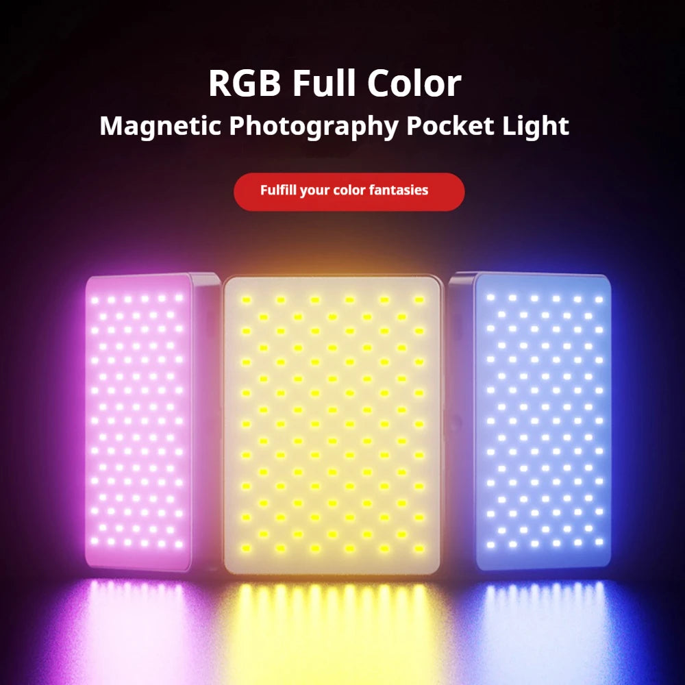 Cyber Technology Style RGB Magnetic Fill light Mobile Phone Selfie Video live Outdoor Shooting Clip light RGB Multi-style Lamp