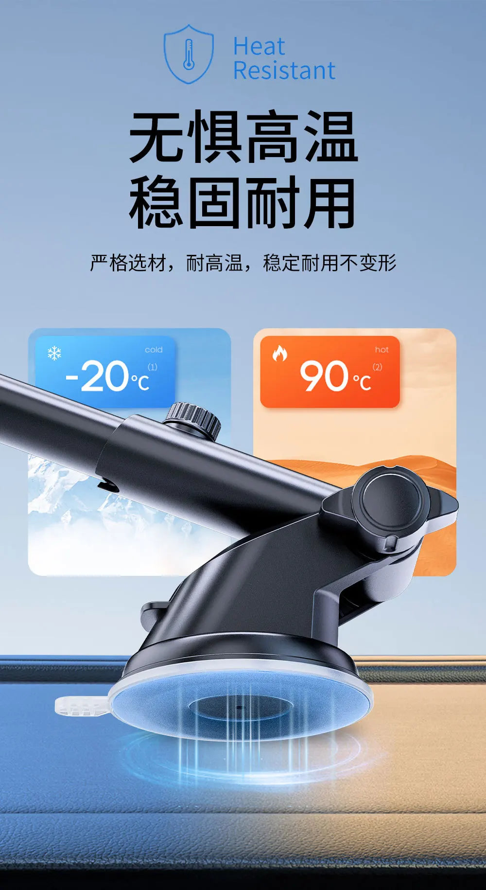 Car Phone Holder Cell Phone Mount for Car Dashboard Windshield Automobile Cradles Dash Stand Bracket for IPhone 14 13 12 Android