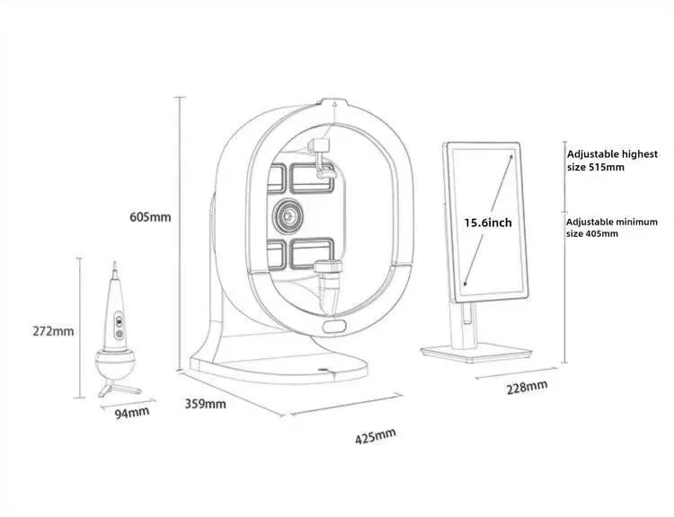 Hot Professional X5 3D Skincare Facial Analyzer Portable