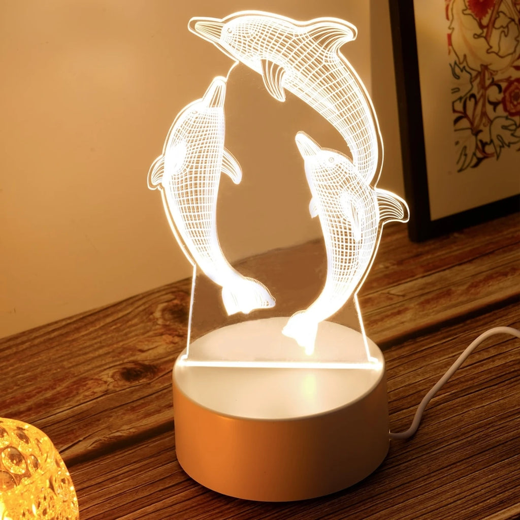 USB Whale 3D Night Light - Perfect for bedroom atmosphere and office decor, the perfect gift for Thanksgiving, birthdays